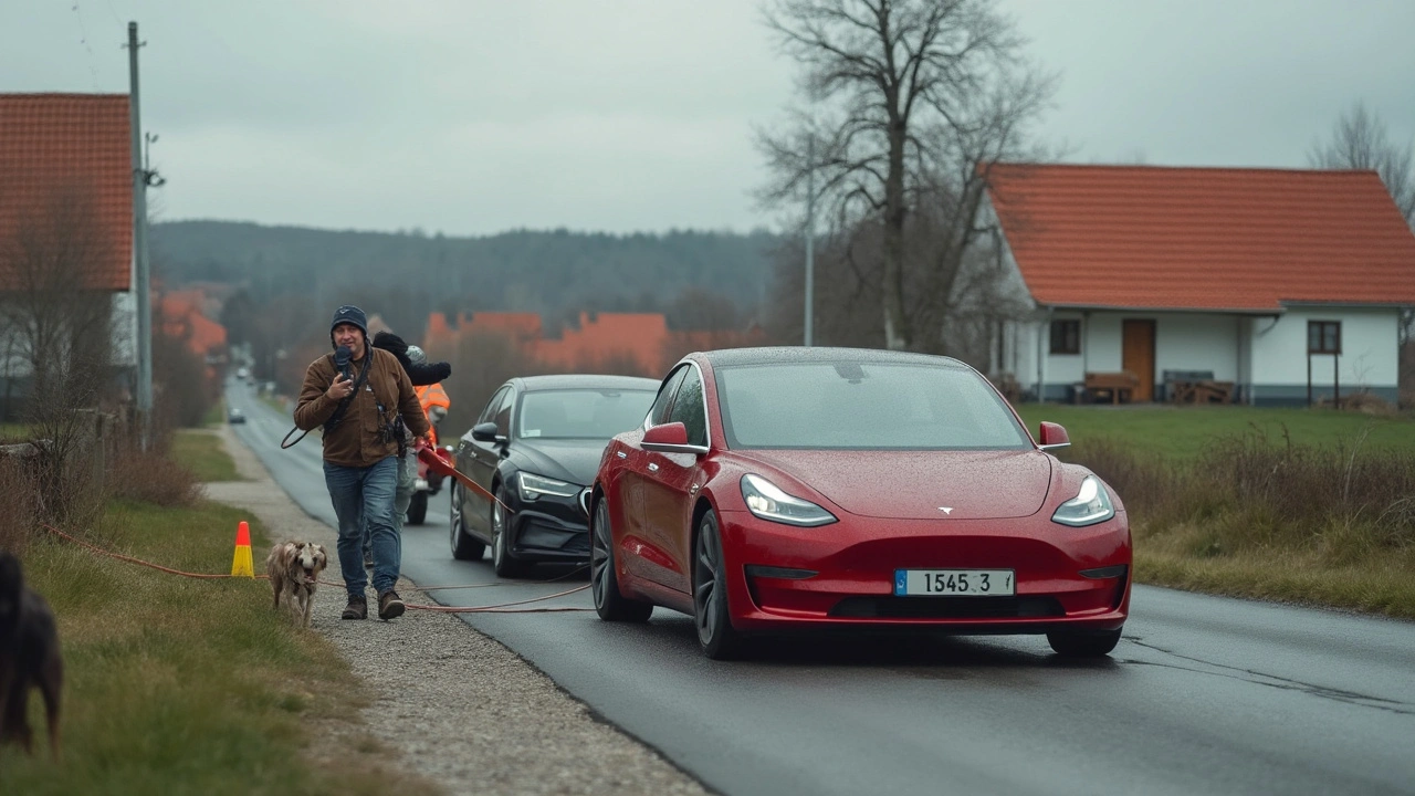 Jak daleko můžu táhnout auto na laně Tesla: Pravidla a limity v praxi