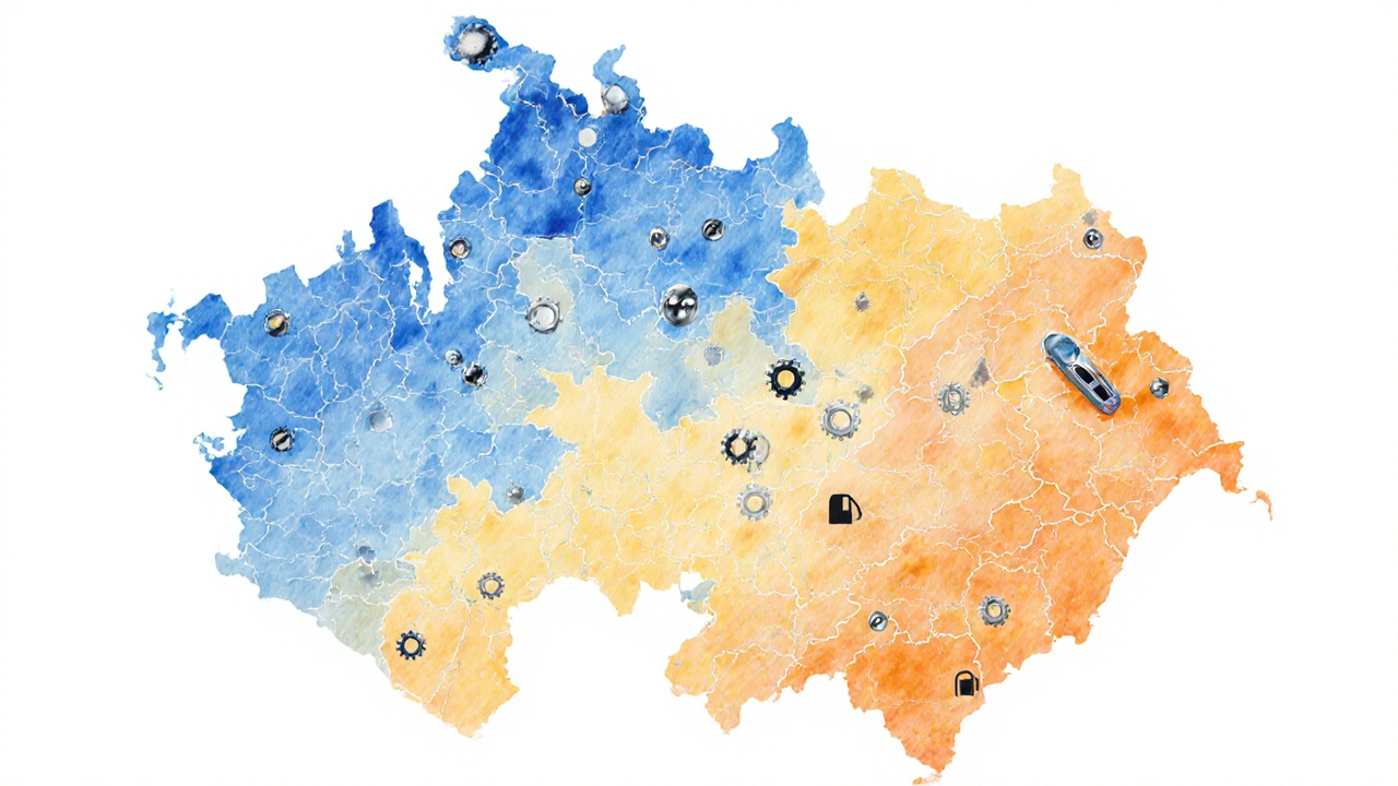 Porovnání hodinových sazeb podle regionu a zkušeností
