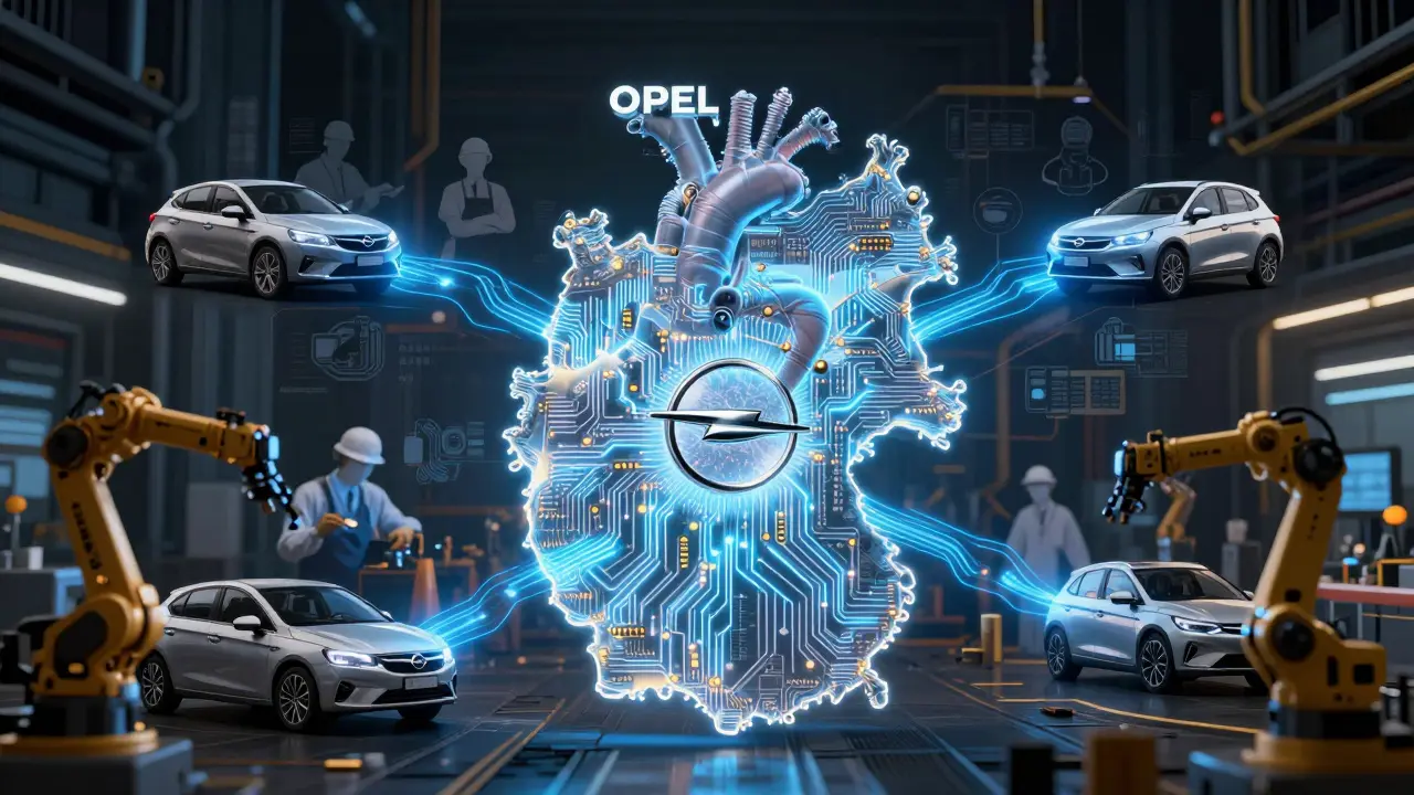 Conceptual map of Opel's European engineering network centered in Rüsselsheim.