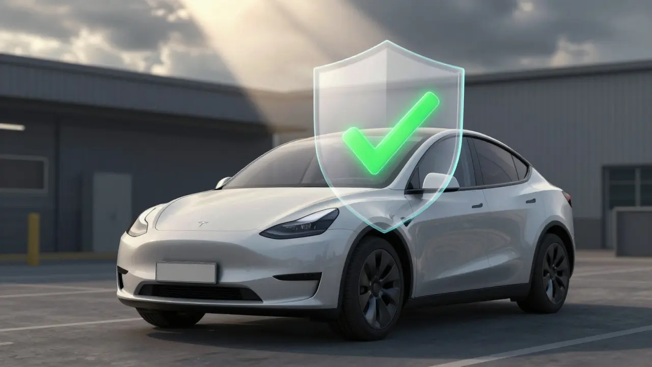 Vrácené Tesla s ochranným štítkem zákona o ochraně spotřebitele je přijato českým recyklačním centrem.